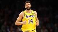 Los Angeles Lakers forward Maxi Kleber (14) against the Phoenix Suns at Mortgage Matchup Center.