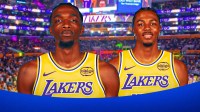 NBA players Herb Jones and Trey Murphy III in LA Lakers jerseys, trade deadline scenario