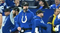 Indianapolis Colts head coach Shane Steichen during the second half against the Jacksonville Jaguars at Lucas Oil Stadium.