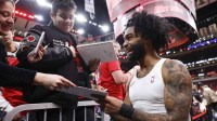 Jan 26, 2026; Chicago, Illinois, USA; Chicago Bulls guard Coby White (0) signs autographs before an NBA game against the Los Angeles Lakers at United Center. Mandatory Credit: Kamil Krzaczynski-Imagn Images