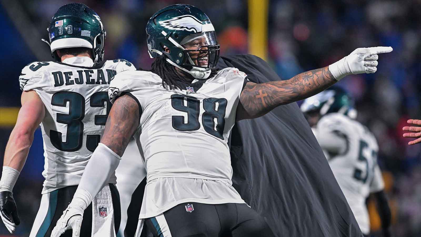 Eagles’ Jalen Carter, Lane Johnson limited ahead of 49ers clash