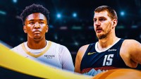 Derik Queen (Pelicans) and Nikola Jokic (Nuggets)