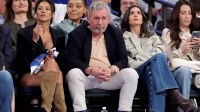 New York Knicks executive chairman James Dolan sits court side during the third quarter of game two of the first round of the 2024 NBA Playoffs against the Detroit Pistons at Madison Square Garden.