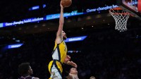 Indiana Pacers center Jay Huff (32) dunks against the Miami Heat during the first half at Kaseya Center.