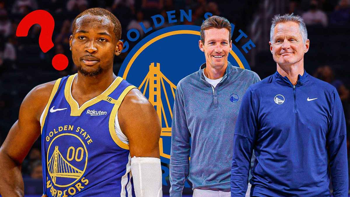 Warriors' Jonathan Kuminga, Steve Kerr, Mike Dunleavy Jr