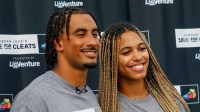 Green Bay Packers quarterback Jordan Love and wife Ronika Stone.