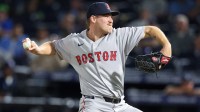 Boston Red Sox pitcher Josh Winckowski (25) throws a pitch against the Tampa Bay Rays in the seventh inning at George M. Steinbrenner Field.