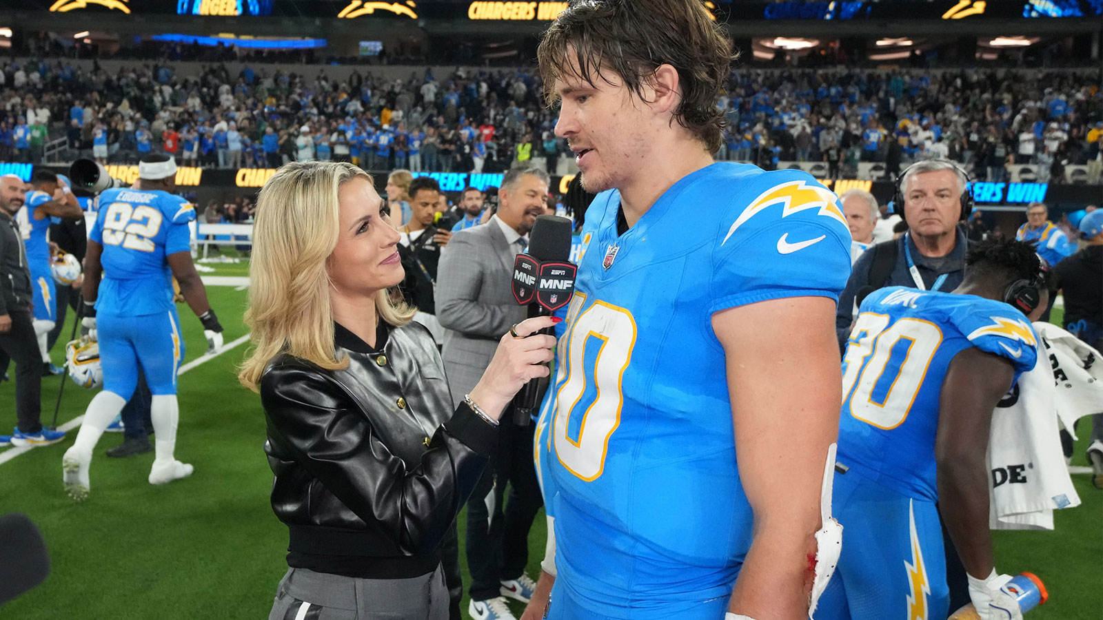Laura Rutledge finally explains that awkward Justin Herbert interview