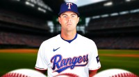 Mackenzie Gore with Texas Rangers (jersey swap)