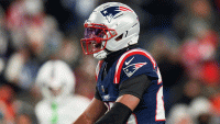 New England Patriots cornerback Marcus Jones (25) reacts against the Miami Dolphins during the second half at Gillette Stadium.