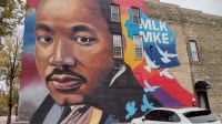 A view of a Martin Luther King Jr. mural in Milwaukee.