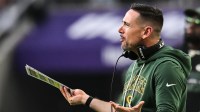 Green Bay Packers head coach Matt Lafleur reacts to a play against the Minnesota Vikings during the third quarter at U.S. Bank Stadium