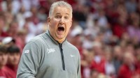 Purdue Head Coach Matt Painter reacts to Lamar Wilkerson getting the ball while open during the Indiana versus Purdue mens basketball game at Simon Skjodt Assembly Hall