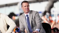 CBS sports broadcaster Matt Ryan before the game between the Kansas City Chiefs against the Denver Broncos at Empower Field at Mile High.