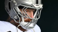 Las Vegas Raiders defensive end Maxx Crosby (98) in the tunnel against the Philadelphia Eagles at Lincoln Financial Field. Mandatory Credit: Eric Hartline-Imagn Images