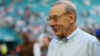 Miami Dolphins owner Stephen M. Ross walks off the field after his Miami Dolphins team defeated the Las Vegas Raiders at Hard Rock Stadium.