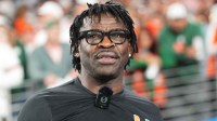 Former Miami Hurricanes Michael Irvin before the game during the 2026 Fiesta Bowl and semifinal game of the College Football Playoff at State Farm Stadium.