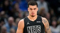 Brooklyn Nets forward Michael Porter Jr. (17) looks on during the first quarter against the Dallas Mavericks at the American Airlines Center.