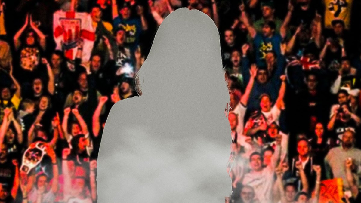Silhouette of former WWE star Paige, who teased a return potentially at the Royal Rumble.