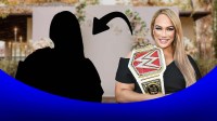 Silhouette of WWE star Nia Jax after her weight loss with wedding background.