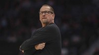 Philadelphia 76ers head coach Nick Nurse during the first quarter against the Charlotte Hornets at Spectrum Center.