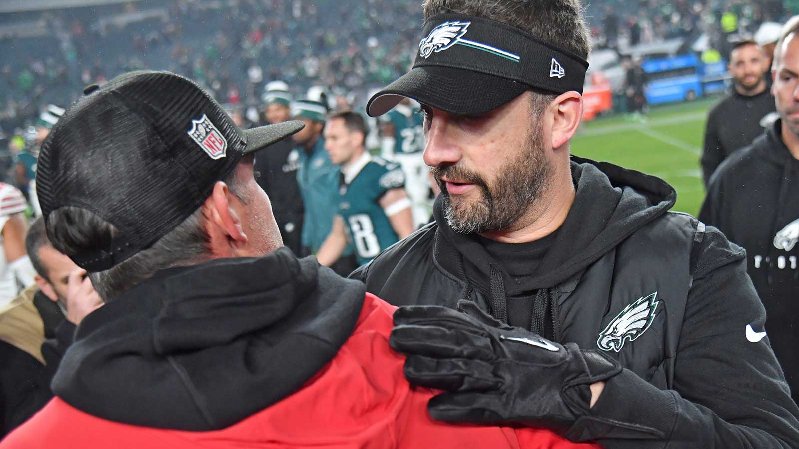 Eagles HC Nick Sirianni leaves Kyle Shanahan with 4-word message after playoff battle