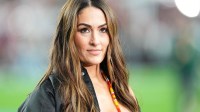 WWE Hall of Famer Nikki Bella at the 2026 Fiesta Bowl between the Ole Miss Rebels and Miami Hurricanes.