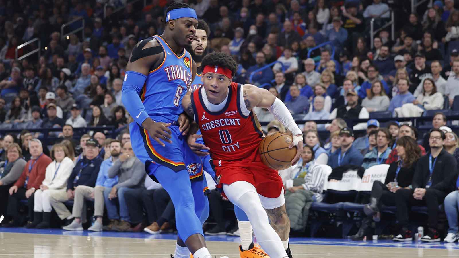 Lu Dort, Jeremiah Fears get into heated exchange after Thunder beat Pelicans