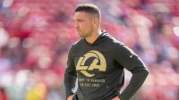 Los Angeles Rams defensive coordinator Chris Shula before the game against the San Francisco 49ers at Levi's Stadium.