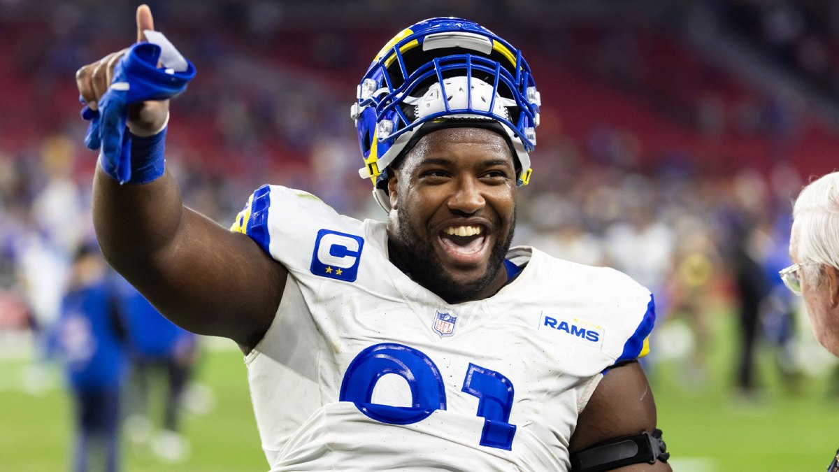 Los Angeles Rams defensive end Kobie Turner (91) against the Arizona Cardinals at State Farm Stadium.