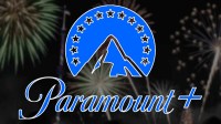 Paramount+ logo in front of New Year's (January 1) fireworks.