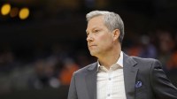 Virginia Cavaliers head coach Ryan Odom looks on from the sidelines against the California Golden Bears during the first half at John Paul Jones Arena.