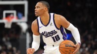 Sacramento Kings guard Russell Westbrook (18) dribbles the ball against the Phoenix Suns during the second half at Mortgage Matchup Center.