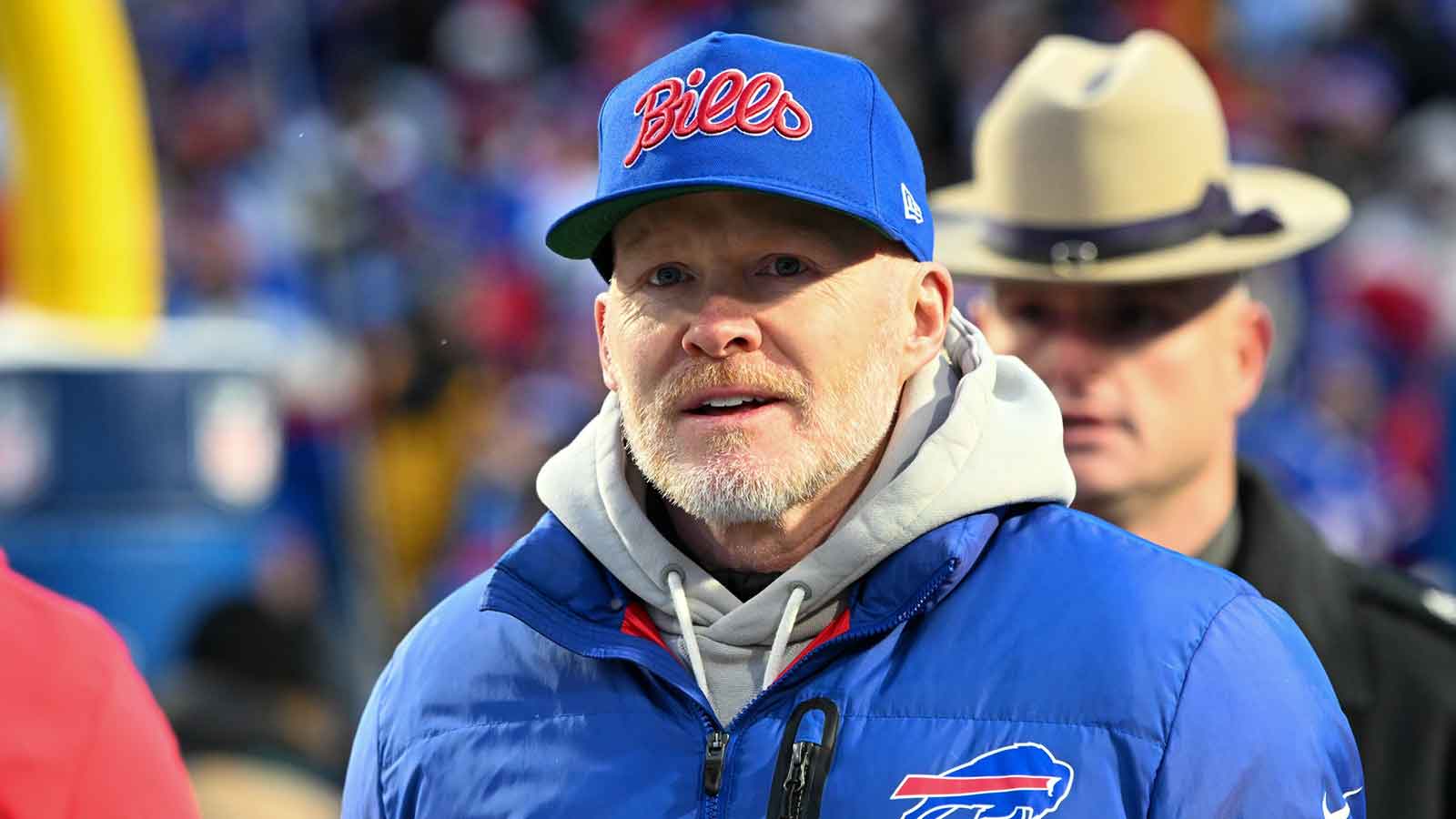 Buffalo Bills head coach Sean McDermott looks on before the game against the New York Jets at Highmark Stadium.