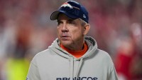 Denver Broncos head coach Sean Payton takes the field prior to a game against the Kansas City Chiefs at GEHA Field at Arrowhead Stadium.