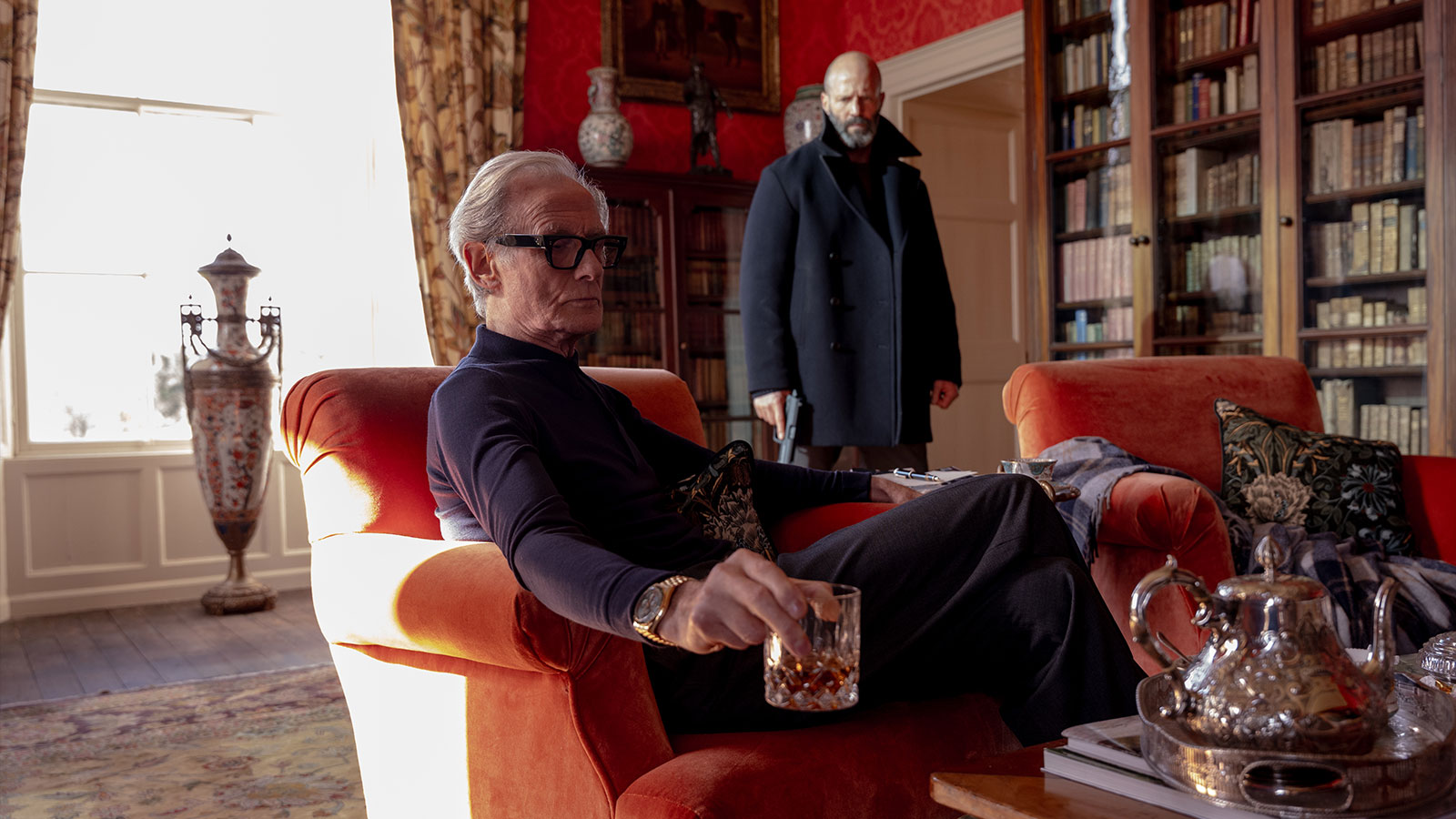 Bill Nighy and Jason Statham in Shelter.