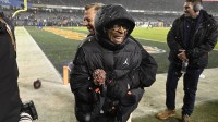 Jan 10, 2026; Chicago, IL, USA; Academy Award-winning American director, producer, screenwriter and actor Spike Lee on the field prior to an NFC Wild Card Round game between the Chicago Bears and the Green Bay Packers at Soldier Field.