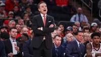 St. John's Red Storm head coach Rick Pitino yells out instructions in the first half against the Marquette Golden Eagles at Madison Square Garden