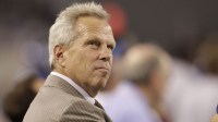 New York Giants co-owner Steve Tisch on the sideline during the game against the Dallas Cowboys at Cowboys Stadium. The Giants beat the Cowboys 41-35.
