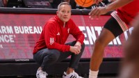 Texas Tech head coach Grant McCasland looks on during a Big 12 Conference men's basketball game.