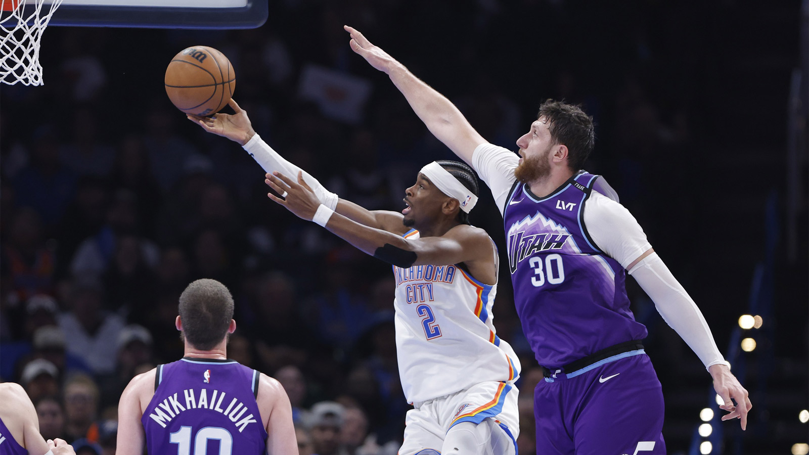 Shai Gilgeous-Alexander drops bars on game-tying shot that saved Thunder vs. Jazz
