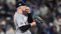 Tigers pitcher Tarik Skubal gets ready to pitch against Mariners during the third inning of ALDS Game 5 at T-Mobile Park in Seattle on Friday, Oct. 10, 2025.