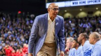 UCF Knights head coach Johnny Dawkins talks to his team during the first half against the Texas Tech Red Raiders at Addition Financial Arena.