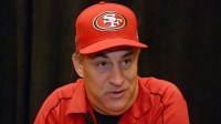 San Francisco 49ers defensive coordinator Vic Fangio at a press conference at the Marriott New Orleans in advance of Super Bowl XLVII against the Baltimore Ravens.