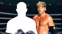Silhouette of Colby Covington with WWE star Logan Paul