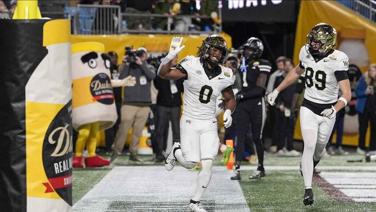Wake Forest football tops Mississippi State, 43–29, at the Duke's Mayo Bowl as Ty Clark III's wave seals it for the Demon Deacons.