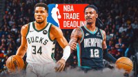 Giannis Antetokounmpo (Bucks), Ja Morant (Grizzlies), NBA Trade Deadline logo