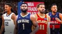 Zion Williamson, Trae Young, CJ McCollum, Ja Morant NBA Trade Deadline logo