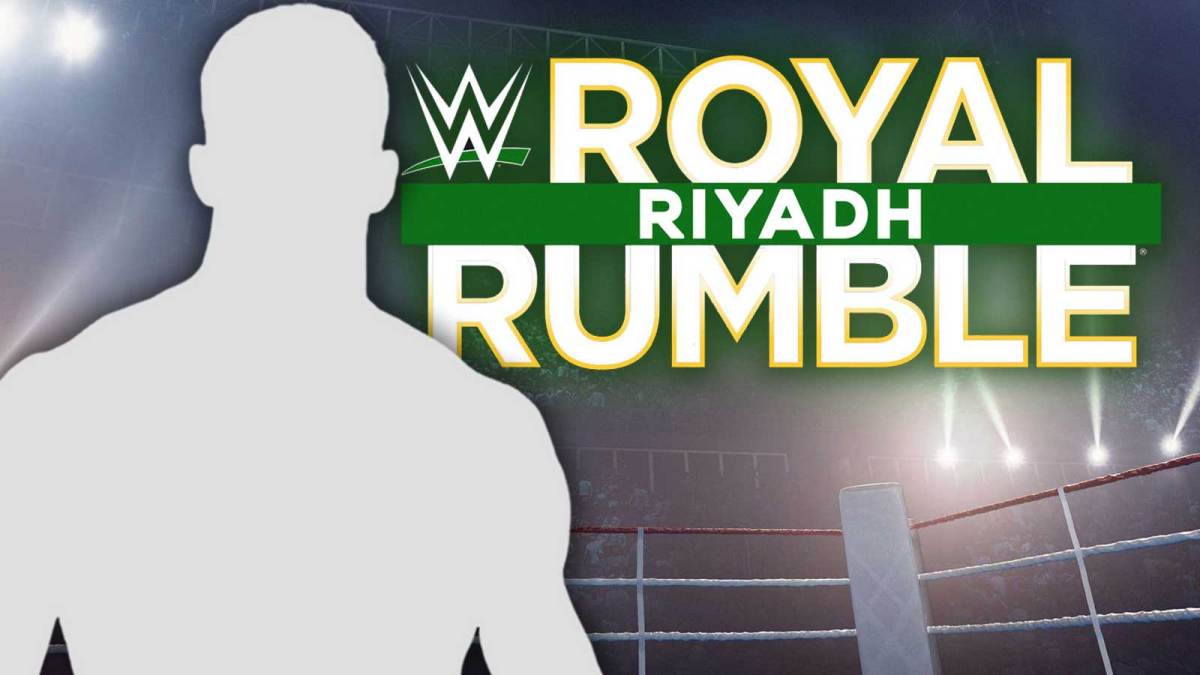 Silhouette of WWE star Grayson Waller; Royal Rumble 2026 logo