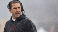 Wisconsin Badgers head coach Luke Fickell looks on during the first half against the Minnesota Golden Gophers at Huntington Bank Stadium.
